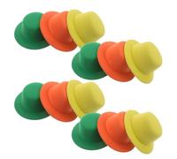 ULTECHNOVO 12pcs Mini Top Hat Hair Clips Western Style Small Duckbill Barrettes Soft Safe Hair Accessories for Halloween Parties School Plays Dress-up Events