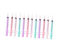 ULTECHNOVO 12pcs Multi-color Syringe Ballpoint Pens Black Ink Smooth Writing Gel Pens for School Supplies Party Favors Crafting Journals