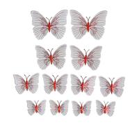 ULTECHNOVO 12pcs Pvc Refrigerator Magnets 3d Butterfly Shape with Adjustable Double Wings and Easy-to-clean Surface, Creative Bright Colour Fridge Sticker Magnets for Room Embellishment