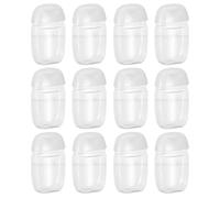 ULTECHNOVO 12pcs Refillable Travel Bottles for Shampoo and Body Soap, 30ml Plastic Flip Cap Containers with Hygienic Design and Visibility, for Personal Care and Office Use