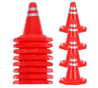 ULTECHNOVO 12pcs Road Cones for Diy Sand Table Simulation Lightweight Traffic Roadblock Props for Educational Play and Traffic Demo Models