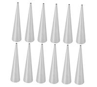 ULTECHNOVO 12PCS Stainless Steel Cannoli Tubes Pastry Horn Molds Reusable Cone Baking Tools for Croissants Cream Cupcake Decoration Rust Resistant Kitchen Coil Forms