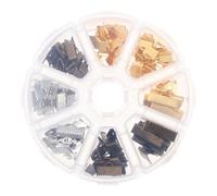 ULTECHNOVO 135pcs Practical Ribbon Ends Clips Jewelry Fasteners Clasp Assorted Color Premium Metal Material for DIY Crafts Necklace Making