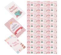 ULTECHNOVO 150pcs Happy Birthday Cards Bulk Pack Assorted Colour Thick Paper Writable Greeting Cards for Birthday Party and Celebration Suitable for Family and Friends