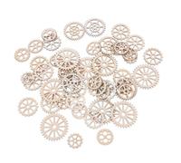 ULTECHNOVO 150pcs Unfinished Wooden Gear Pieces Versatile Wall Decor for Home Art Projects for DIY Crafts Educational Uses and Creative Inspiration