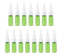 ULTECHNOVO 15ml Green Nose Spray Bottle Sub Bottles 15pcs Pack Refillable Pet Pp Material Convenient to Carry Multipurpose Travel Use with Fashion Design