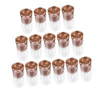 ULTECHNOVO 15pcs DIY Lip Gloss Tubes Transparent Rose Shaped Lip Balm Bottles with Screw Design for Portable Cosmetic Storage and Oil Samples