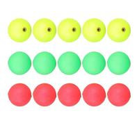 ULTECHNOVO 15pcs Fishing Bobber Float Round Fishing Floaters 27mm Diameter Copper Ring Yellow Red Green Buoyancy Balls for Ocean Carp Fly Tackle Accessories