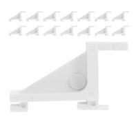 ULTECHNOVO 15pcs Freezer Shelf Clip Hooks Plastic Cooler Shelf Support Brackets Easy Install Refrigerator Divider Fixing Clips for Freezer and Display Cabinets Safe Polished Surface