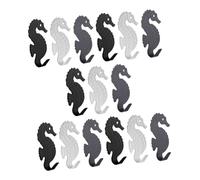 ULTECHNOVO 15pcs Heavy Duty Adhesive Wall Hooks Strong Adhesive Utility Hooks for Bathroom Kitchen Decorative Modern Design for Towel Jacket Hanging No Damage No Drilling Required