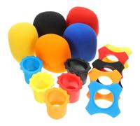 ULTECHNOVO 15pcs Mic Anti-vibration Ring Mic Protection Ring Cover Sponge Anti-rolling Fall Protection Mixed Color for Stage Random Color