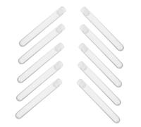 ULTECHNOVO 15pcs Transparent Plastic Test Tubes with Stopper for Eyebrow and Mascara Brushes Clear Bottom Makeup Brush Holder Empty Travel Storage Tubes