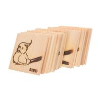 ULTECHNOVO 16pcs Parrot Chewing Wood Blocks for Birds, Mini Wooden Chips