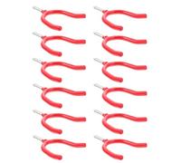 ULTECHNOVO 16pcs Red Y-Shape Dipped Tool Hangers Multi-Purpose Metal Wall Hooks for Garage Storage and Mop Hanging