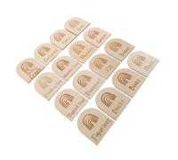 ULTECHNOVO 16pcs Wooden Storage Box Labels for Playroom and Bedroom Organizer Dividing Markers Educational Wooden Tags for Efficient Sorting and Cognitive Development
