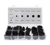 ULTECHNOVO 170pcs Rubber Grommets for Cables and Wiring Passthrough Design and Dustproof Features, Black Rubber Wire Hole Grommets for Factories and Homes, Electrical Wire Protection