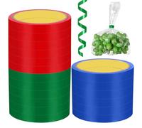 ULTECHNOVO 18 Pcs Mm Colour Coding Sealing Tape Rolls for Bag Sealer Machine with Strong Adhesive and Tough Pet Material, for Food Storage and Inventory Control, Includes Red Blue Green