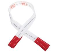 ULTECHNOVO 1M Lifting Sling Webbing Strap, 1 Tonne Flat Cargo Lift Strop with Reinforced Loops, Heavy Duty Towing Eye Rigging Belt for Furniture Moving, Engine Hoist & Warehouse (White)