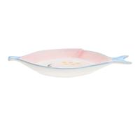 ULTECHNOVO 1pc Ceramic Fish-Shaped Bread Tray Thick Buffet Platter for Salads Desserts Party Serving Lightweight Creative Fruit Plate for Family Gatherings Weddings Outdoor Use