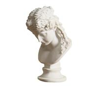 ULTECHNOVO 1Pc Greek Mythology Character Bust Statue Ornament Resin Sculpture for Office and Decor for Teaching and Art Projects White Finish