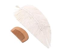 ULTECHNOVO 1pc Hand Woven Macrame Wall Hanging Tapestry Bohemian Leaf Decoration for Living Room and Study Room Unique Aesthetic Home Decor Handmade Cotton Wall Art