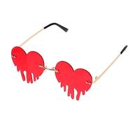 ULTECHNOVO 1pc Heart Shaped Tears Sunglasses Rimless Funny Glasses for Holiday Parties Photography Props Unique Chic Design for Festivals Birthdays Creative Idea for Friends Family