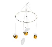 ULTECHNOVO 1Pc Knitting Craft Bee Decor Hanging Ornament Nordic Style Cloud Wall Pendant for Indoor Scene Decoration Lightweight and Reusable Home Decor Accessory