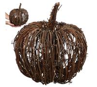 ULTECHNOVO 1Pc Rattan Woven Pumpkin Decor Beautiful Adornment for Halloween Party for Home Living Room Bedroom and Study Room Decoration