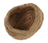 ULTECHNOVO 1pcs Straw Woven Coop Chicken Nest Multi Functional Easy to Clean Brown Handmade Poultry House for Egg Laying and Ornamental Purposes