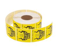ULTECHNOVO 1roll Team Package Labels Adhesive Stickers for Moving and Warehouse Use Caution Stickers for Safe Handling of Heavy Items