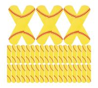 ULTECHNOVO 1set Baseball Themed Bandages Snug Fit and Breathable Non-Woven Fabric, for Athletic Scenarios and Outdoor Activity Preparation, Stylish Baseball Pattern 60pcs