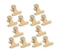 ULTECHNOVO 1set Magnetic Clips for Photo Display Compact Holders with Secure Magnetic Base Lightweight Small Clips for Notes Postcards Recipes Office and Art Organization 12pcs