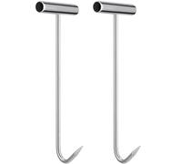 ULTECHNOVO 2 Pack Manhole Cover Hooks T Shape Manhole Lifting Tool for Drain Grates Sewer Lids and Covers Pull Hook for Easy Opening Hand Hook for Home and Industrial Use
