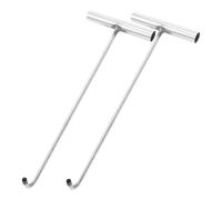 ULTECHNOVO 2-Pack Stainless Steel Manhole Cover Hooks Heavy-Duty T-Handle Lifting Hooks for Household Drain Covers and Roller Shutter Doors
