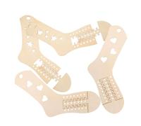 ULTECHNOVO 2 Pairs DIY Wooden Sock Blockers for Knitting Tools Wood Sock Form Molds with Smooth Surface for Shaping and Blocking Lightweight and Space-Saving Craft Accessories