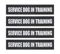ULTECHNOVO 2 Pairs Reflective Dog Harness Name Patches with Easy to Wear Pu Material and Strong Hook Loop Fastener for Pets Costume and Party Atmosphere