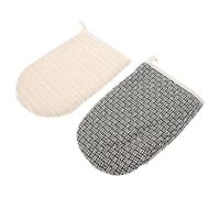 ULTECHNOVO 2 Pcs Double-sided Exfoliating Shower Mitt Bath Gloves Deep Pore Cleansing Scrubbing Glove for Men Women Natural Sisal Bath Scrubber with Soothing Massage and Skin Renewing Effect