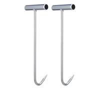 ULTECHNOVO 2 Pcs Heavy Duty Manhole Cover Hooks - 29cm T-Shaped Lifting Tool for Drain Grates, Sewer Lids & Septic Tanks, Galvanised Steel Pull Hook for Industrial & Home Use, Rustproof