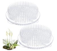 ULTECHNOVO 2 Pcs Plastic Flower Arranging Holder with Three-suction Cup Design Prevents Tipping Simple and Elegant Style for Flower Arranging Classes