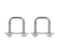ULTECHNOVO 2 Pcs Stainless Steel U-shaped Bolt with Right Angle Design, High Hardness and Longer Service Life, Silver U Tube Clamp Bracket for Boating and Deck Hardware Applications