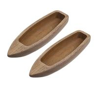 ULTECHNOVO 2 Pcs Wooden Boat Model Set - Miniature Unfinished Wood Canoe for DIY Crafts, Small Blank Sailing Boat Ornament for Nautical Home Decor, Desktop Accessory & Zen Garden