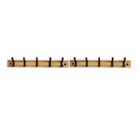ULTECHNOVO 2 Sets Bamboo Coat Rack Wall Hooks with Five Hooks for Bedroom | Zinc Alloy and Bamboo, Easy Install for Foyer Storage, Smooth Finish with Elegant Texture