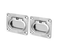 ULTECHNOVO 2 Sets Flush Lift Pull Handles Stainless Steel Heavy Duty Recessed Hatch Handle for Boat Cabinet Floor Deck Multipurpose Hardware for Rv Applications