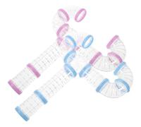 ULTECHNOVO 2 Sets Hamster Tube Hamster Cage Connector Plastic Tunnels Expand Habitat Promote Pet Habits Assorted Color for Small Pets Playground