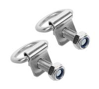ULTECHNOVO 2 Sets Heavy Duty D-ring Tie down Anchors for Truck and Vehicle Towing, Galvanized Iron Trailer Anchor Lashing Rings with 10mm Hole Diameter and M10x40 Screws, for Emergency Rescue