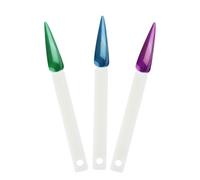 ULTECHNOVO 2 Sets Nail Display Sticks Fan Shaped Nail Polish Colour Plates with 40 Pieces Beige Plastic Tips round Ring and Practice