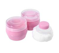 ULTECHNOVO 2 Sets Puff for with Fluff and PP Plastic Material, round Shape for Even Distribution and One Handheld Operation, for Body Talcum Application