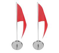 ULTECHNOVO 2 Sets Putting Green Cups and Flags Stainless Steel Golf Putting Cup with Flagstick Red Quick Installation Weather Resistant Portable and Tournaments