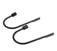 ULTECHNOVO 2 Sets U Shaped Curtain Tieback Hooks Wall Mounted Decorative Curtain Holdbacks Zinc Alloy Iron Material and Other Items in Black