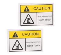ULTECHNOVO 2 Sheets High Temperature Warning Labels Caution Hot Surface Stickers for Mechanical Equipment Safety Adhesive Warning Hot Surface Signs for Industrial and Household Use